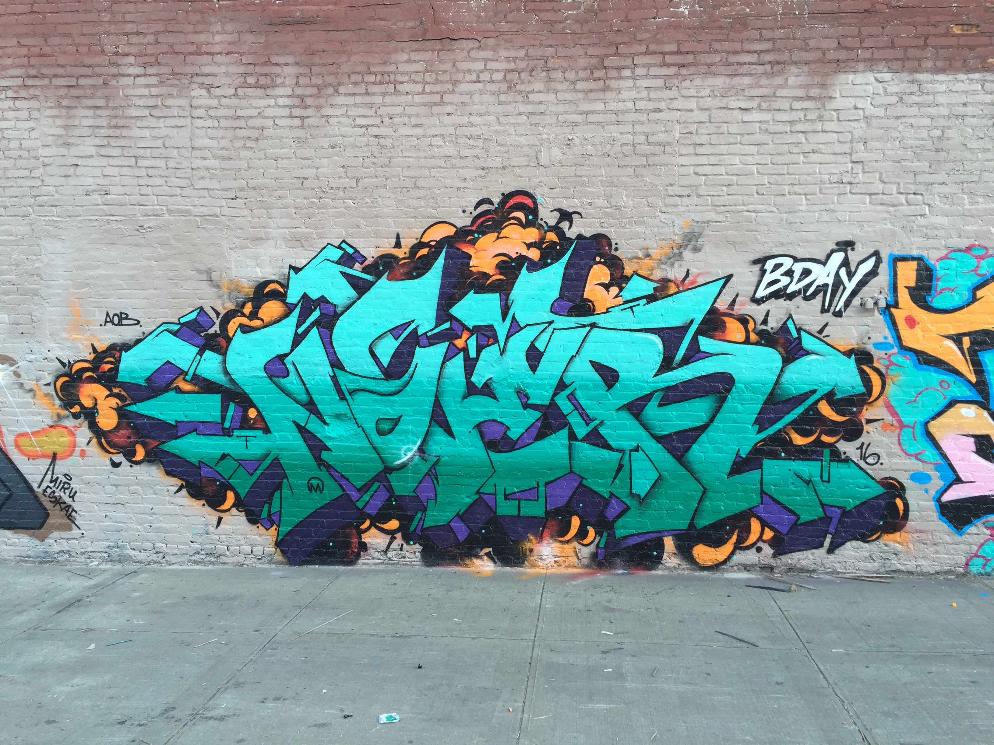 NOVER, Birthday Wall in Brooklyn, NY, 2015.