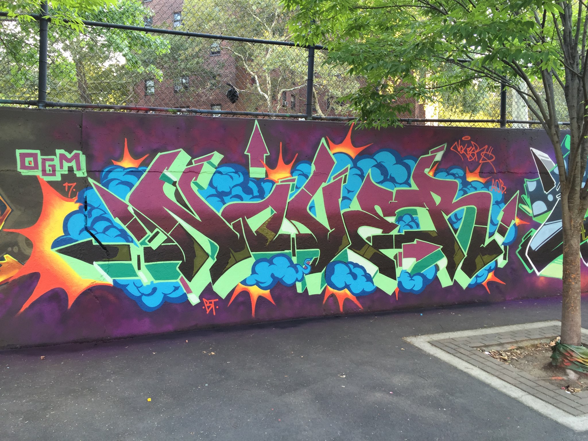 Nover, Graffiti Hall of Fame, Harlem, NY. 2017.