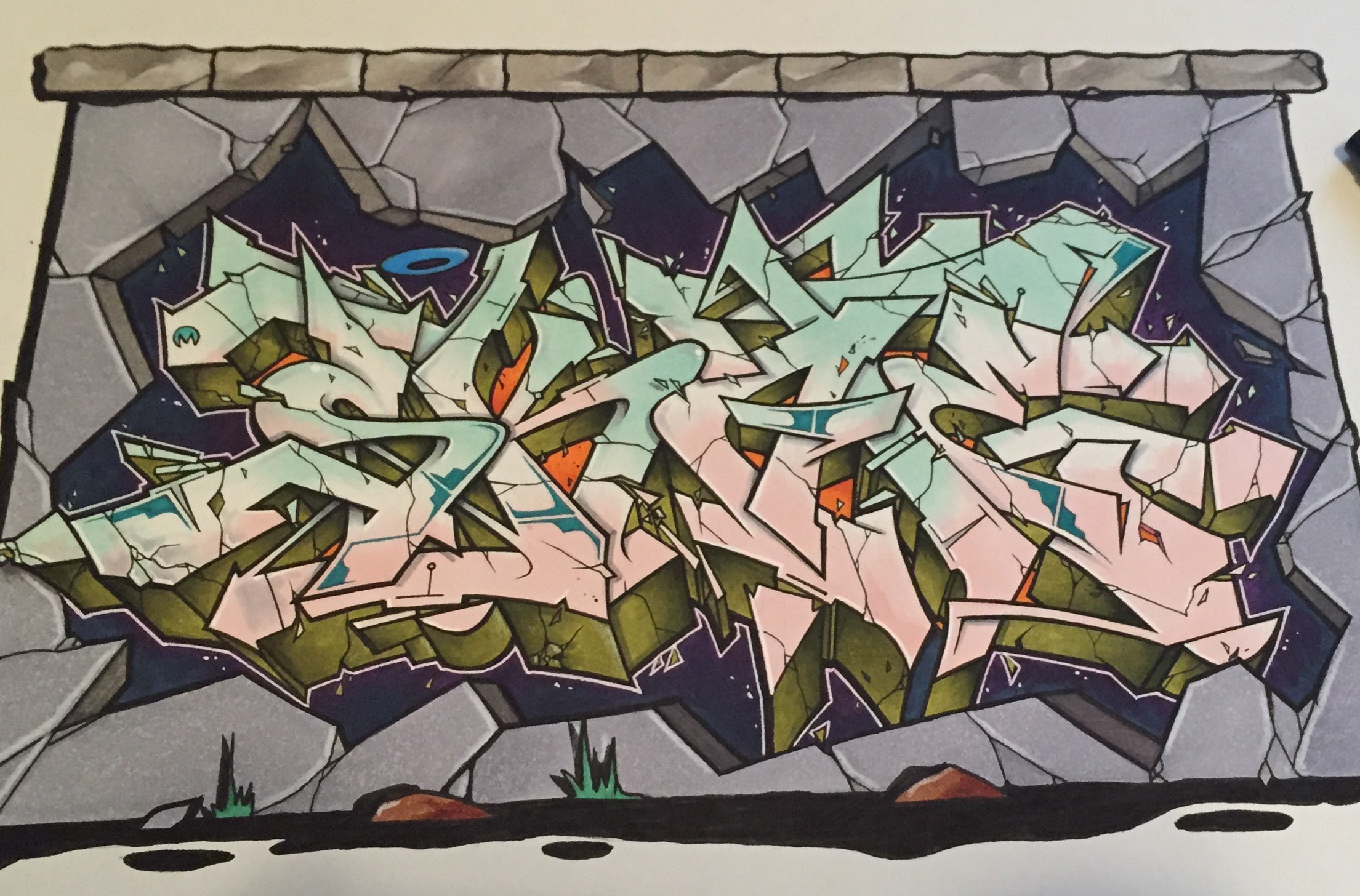 SKAE Exchange by Nover, markers & pen on paper. 