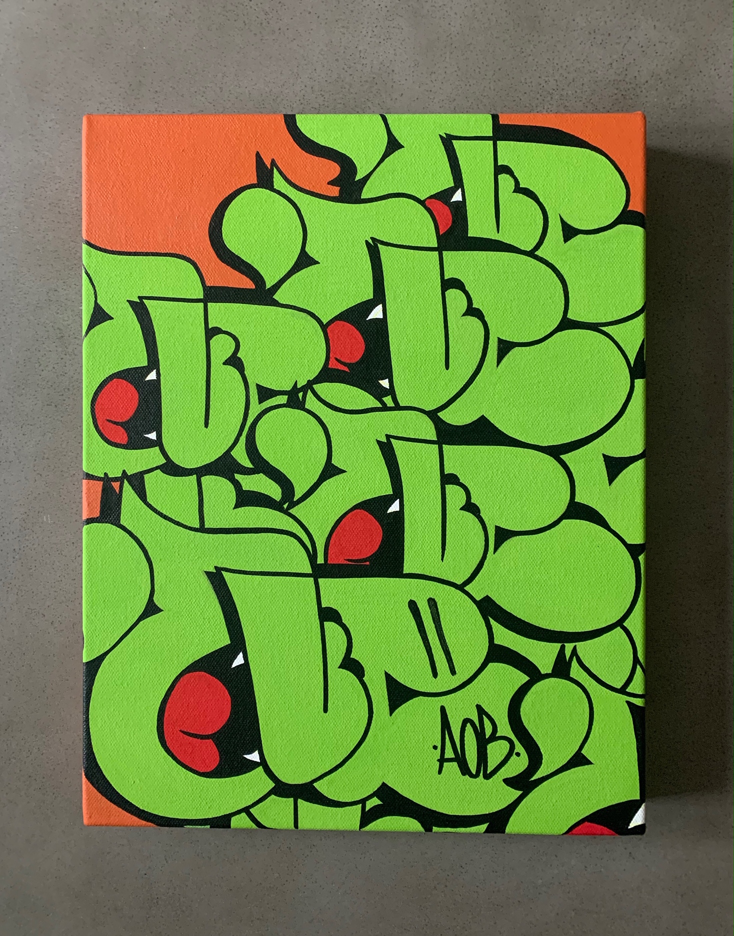 11x14' Nover Green Throwie Canvas, 2019.