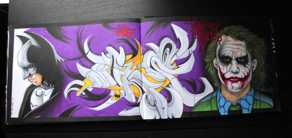 Batman x Joker Blackbook work by NOVER, 2012.