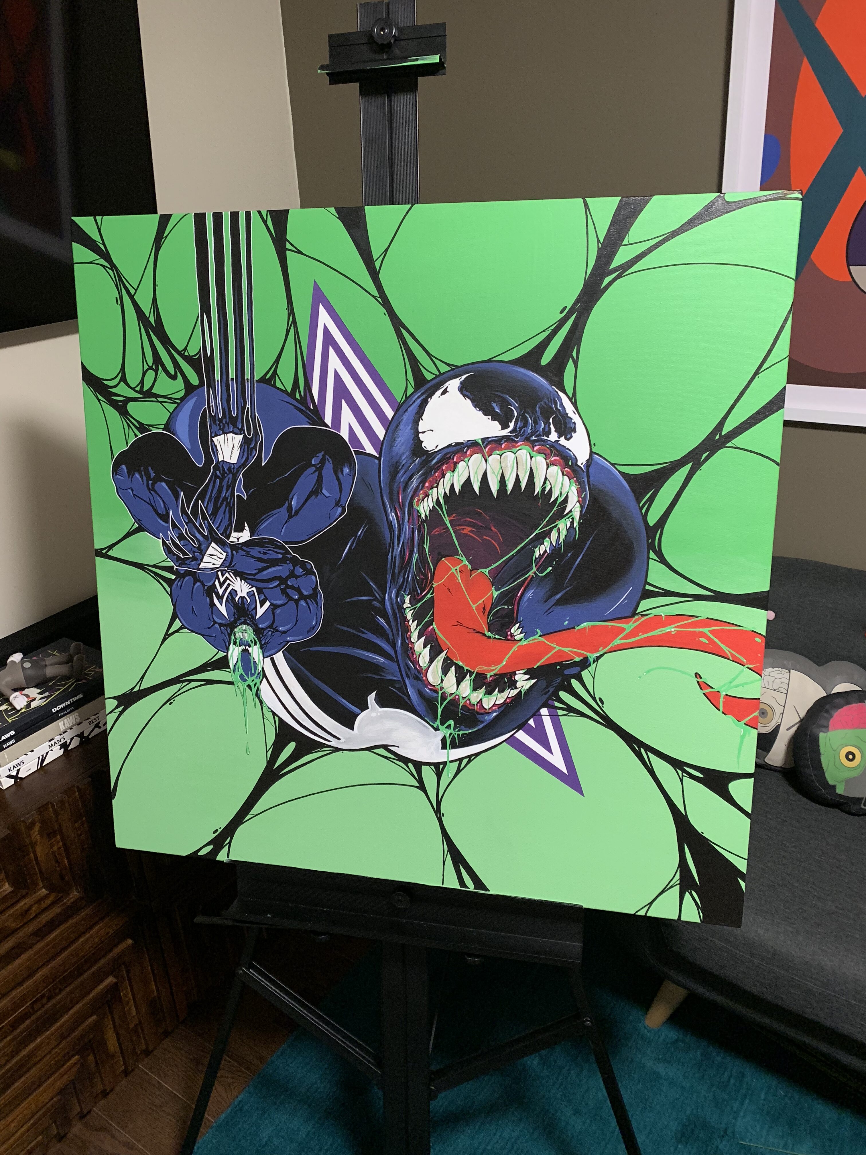 Venom by Nover, 36x36", Paint on Canvas, 2019.