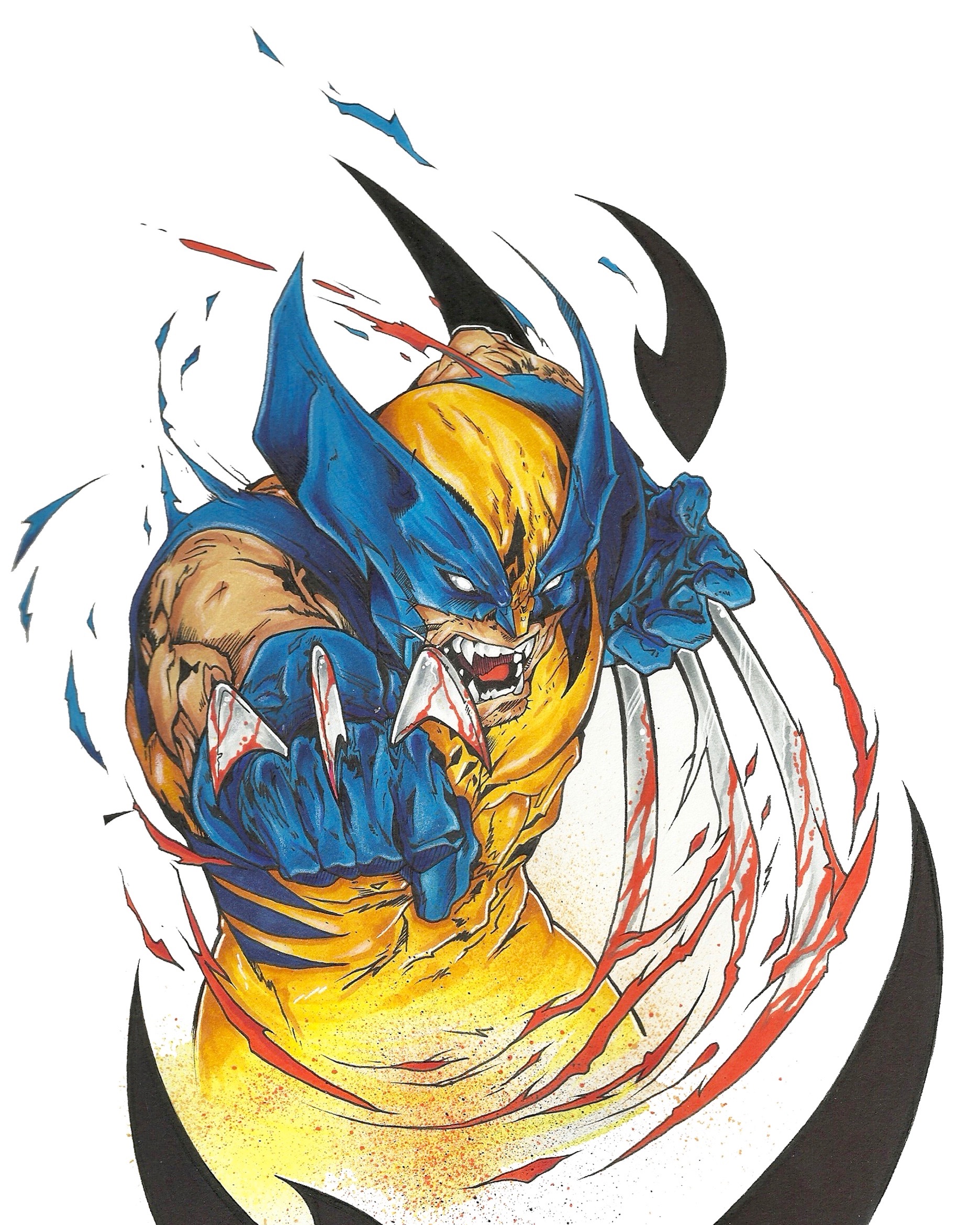 Wolverine by Nover, Markers on Paper, 2014.
