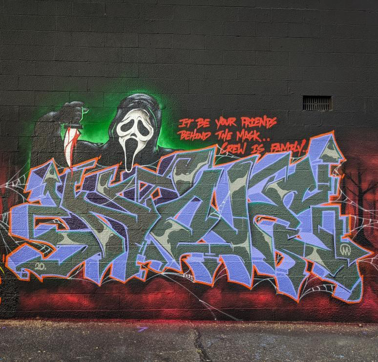 Nover, BT Halloween Wall, Passaic NJ, 2020.