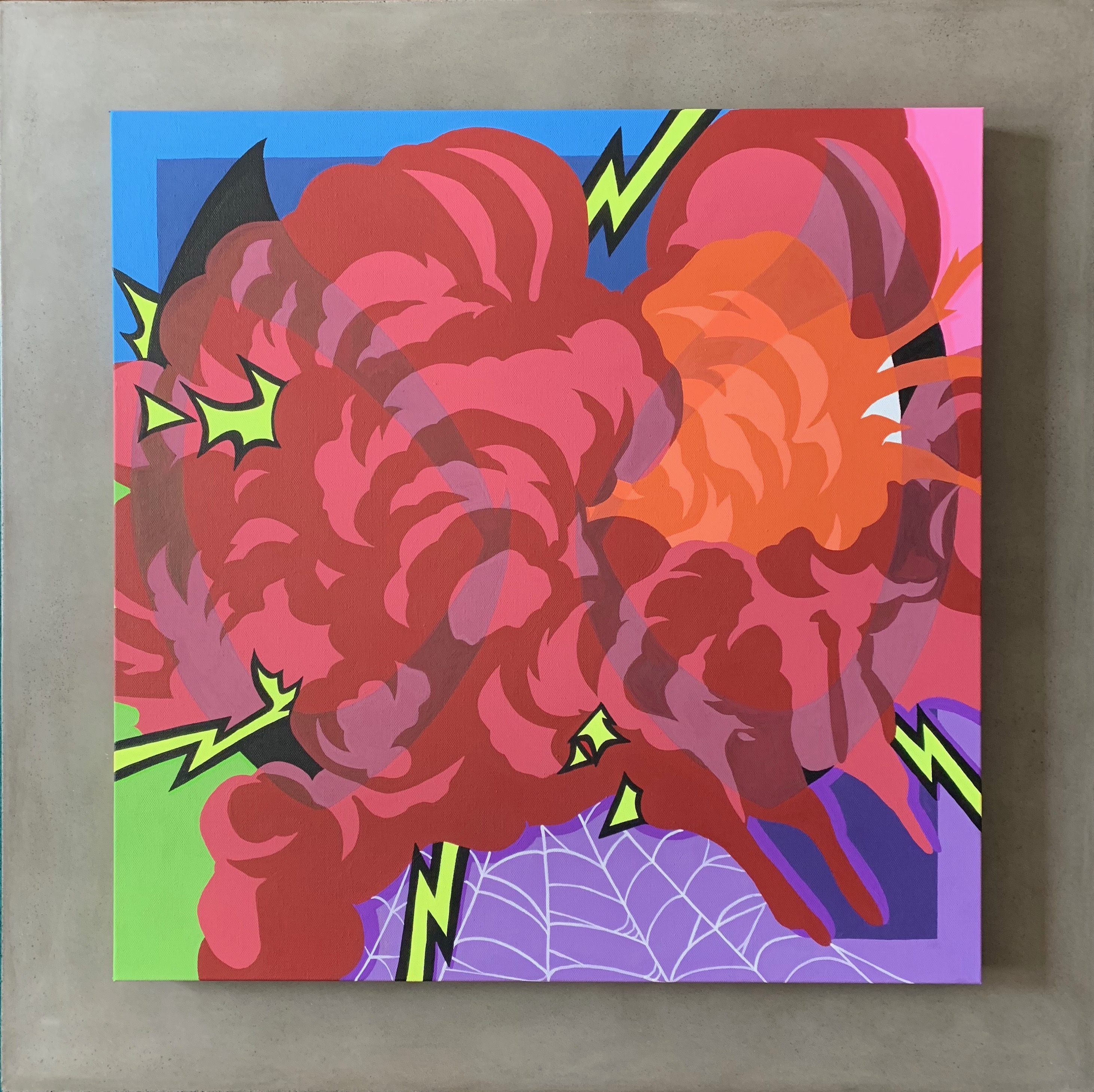 "Insight", 24x24" Canvas, Acrylic Paint. 2019.